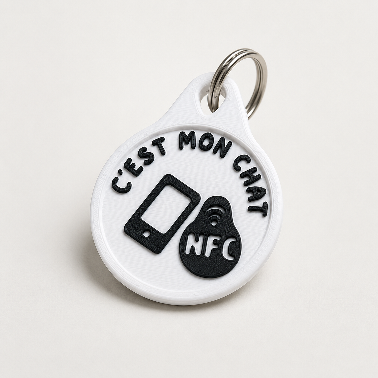 Médaillon NFC pour chat « C’est mon chat »