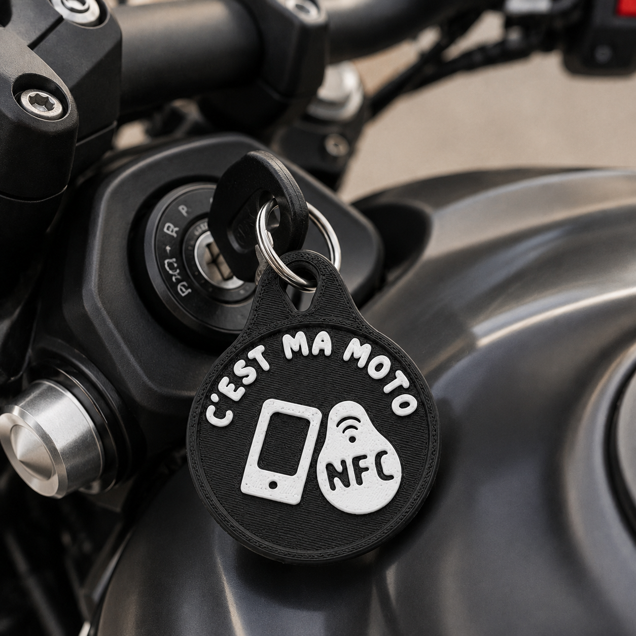 Porte-clés NFC « C’est ma moto »