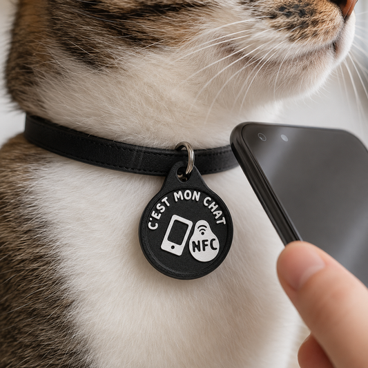 Médaillon NFC pour chat « C’est mon chat »