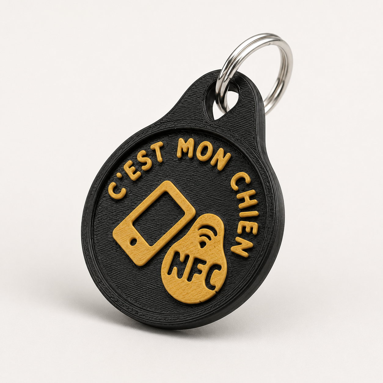 Médaillon NFC pour chien – « C’est mon chien »